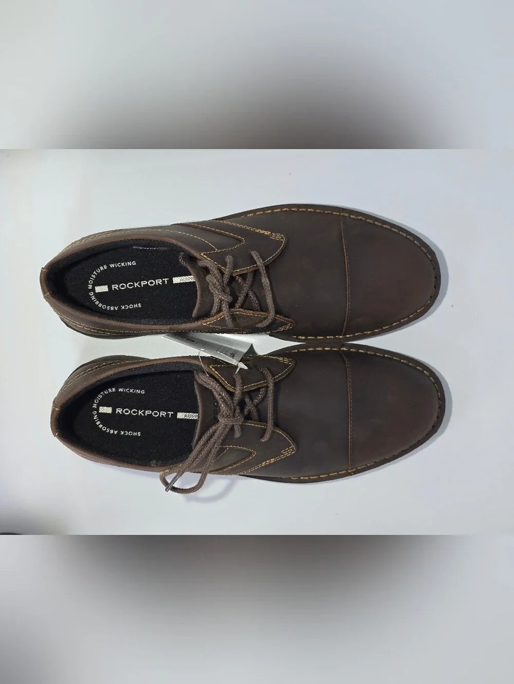 Rockport Men’s Urban Edge Captoe Oxford Dark Brown Leather Shoes NIB
